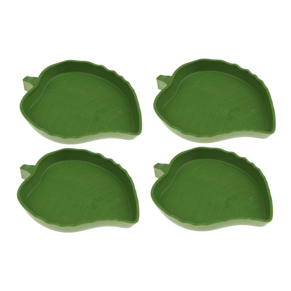 marque generique - 4Pcs Reptile Nourriture Et Vaisselle D'eau Mini Coin Bol D'alimentation Petite Feuille - Alimentation reptile