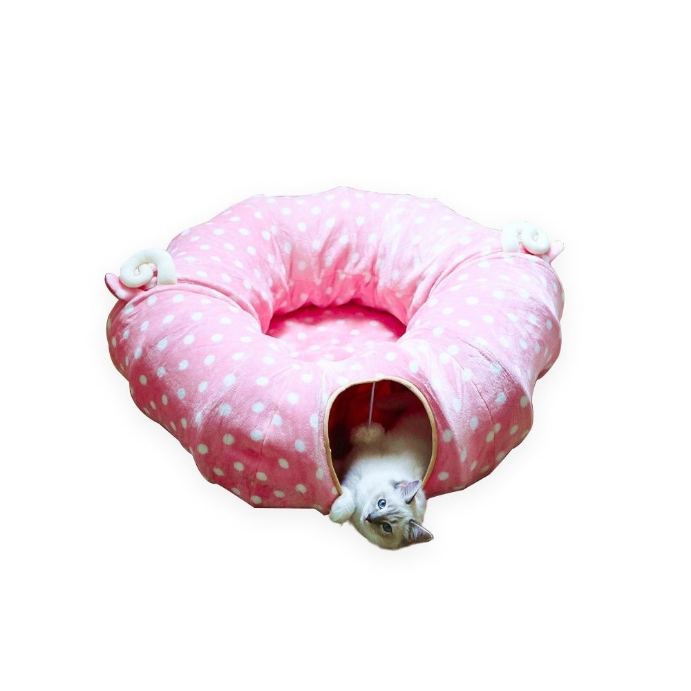 Wewoo - Jouet pour Tunnel de de chat de puzzle de canal de de stockage se pliantSpécification Circulaire rose - Jouet pour chien