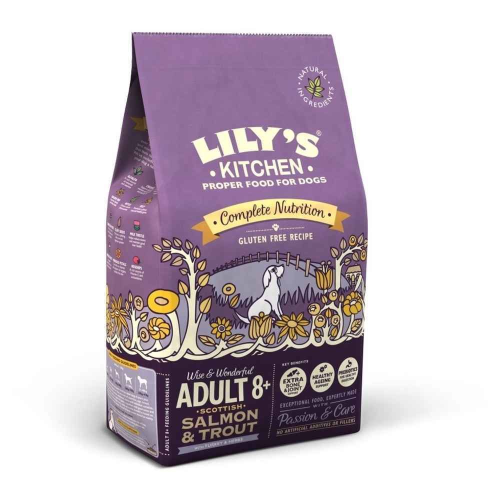 marque generique - Croquettes Sans Gluten au Saumon et à la Truite d'Écosse pour Chiens Senior - Lily's Kitchen - 2,5Kg - Croquettes pour chien