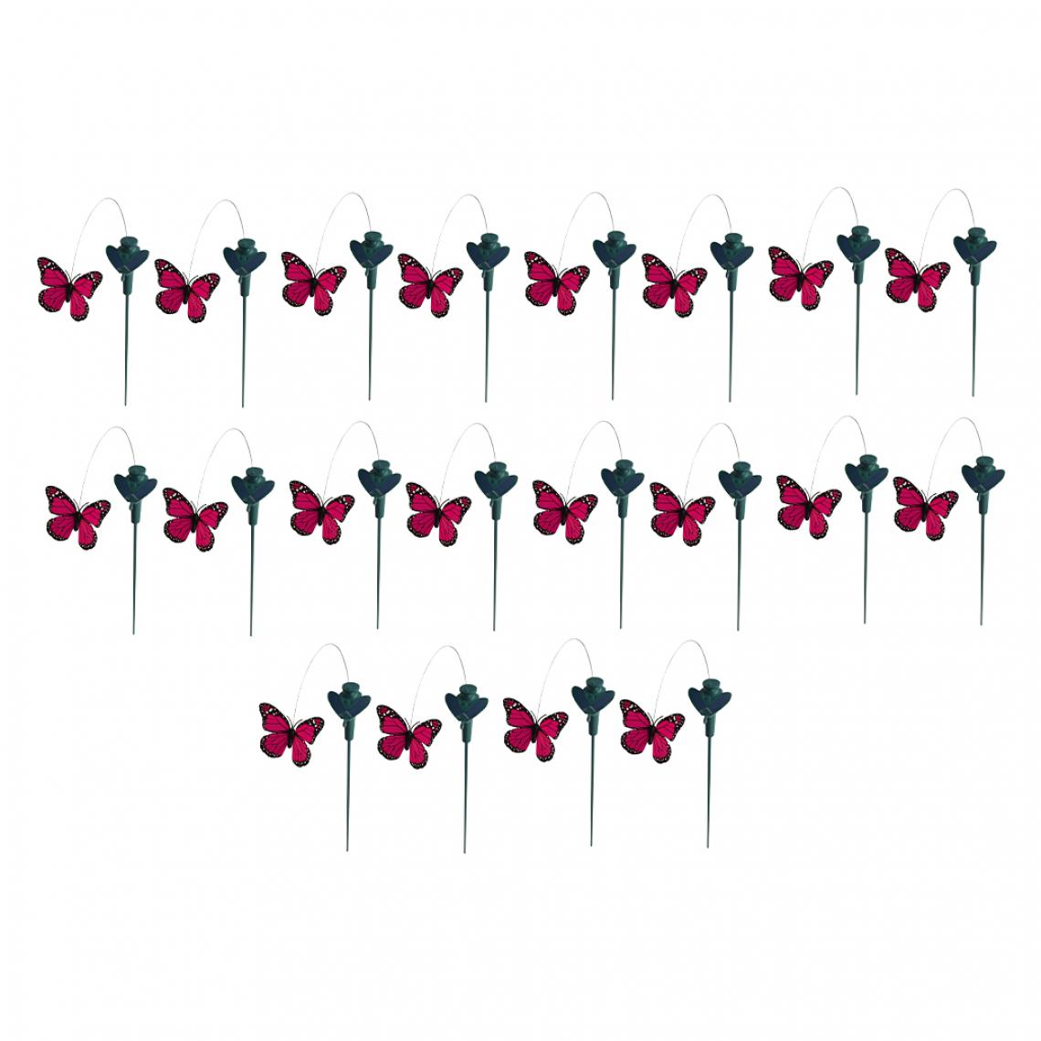 marque generique - Décoration de Piquets de Papillon Dansant Flottant de Jardin Extérieur 20x - Petite déco d'exterieur