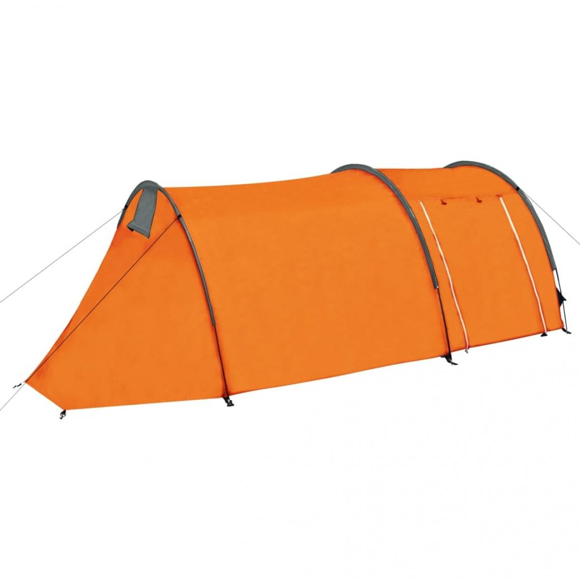 Vidaxl - vidaXL Tente de camping 4 personnes Gris et orange - Pergolas et Tonnelles