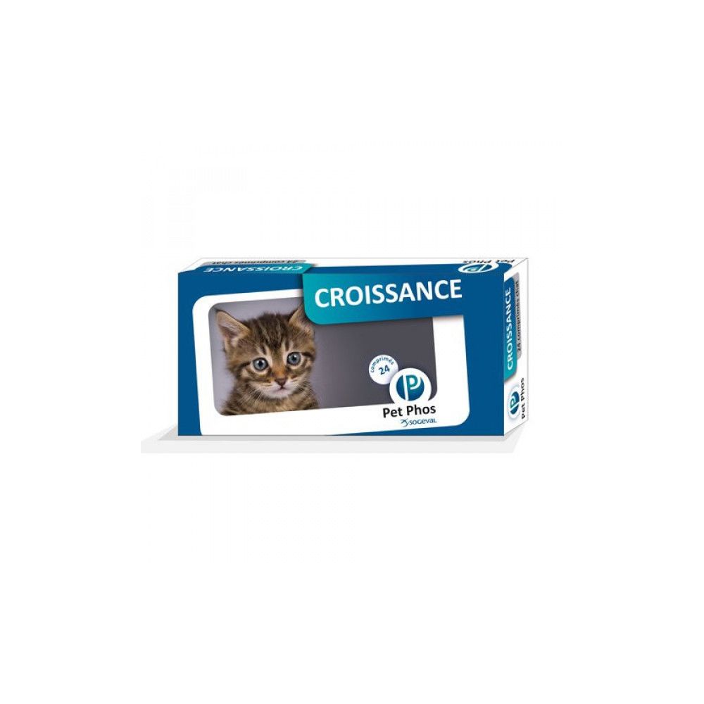 Pet-Phos - Pet-Phos Compléments alimentaires Croissance pour chats Boîte de 96 Comprimés 195 mg - Croquettes pour chat