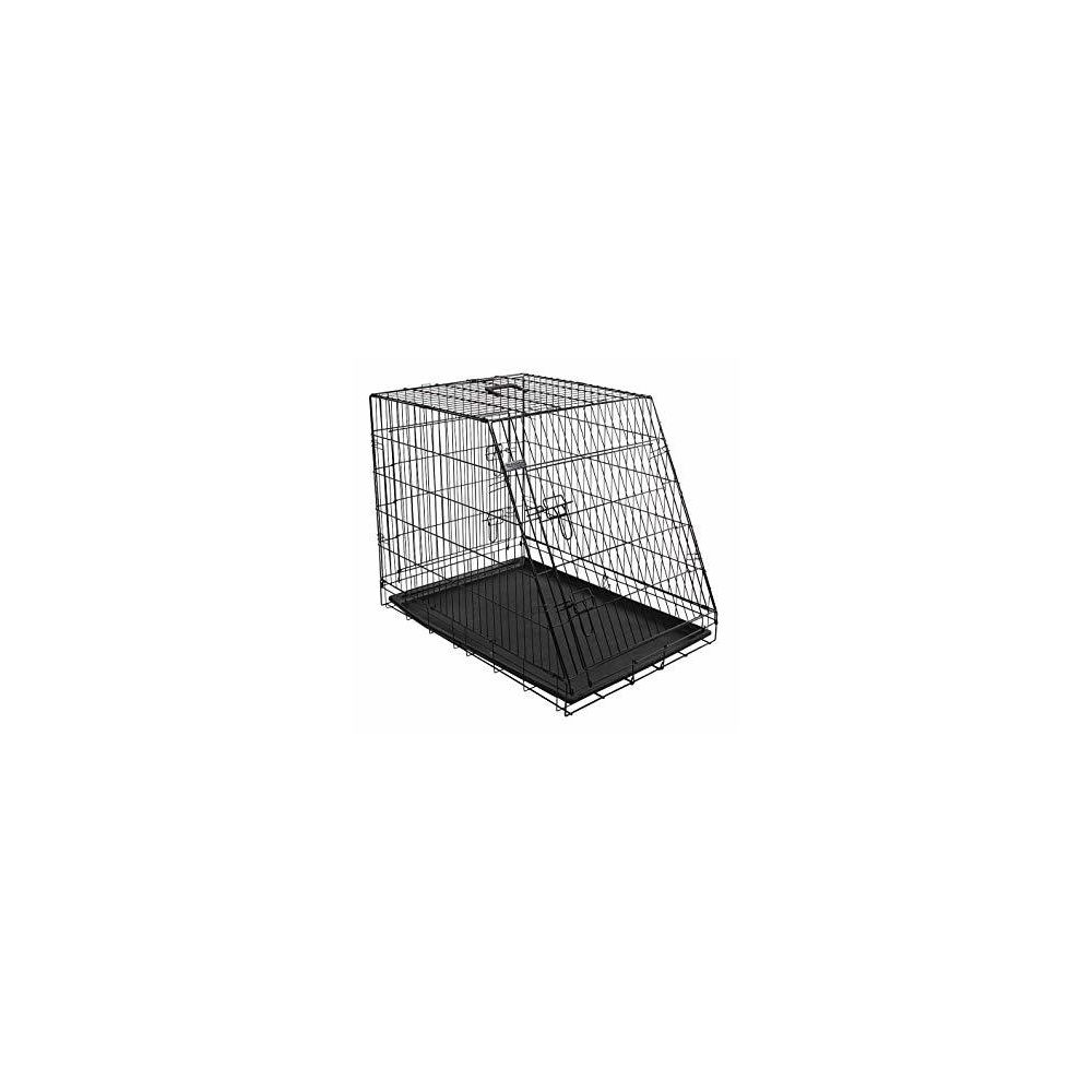 marque generique - Cage de transport noir 76 x 54 x 64 cm 2 portes - Equipement de transport pour chien