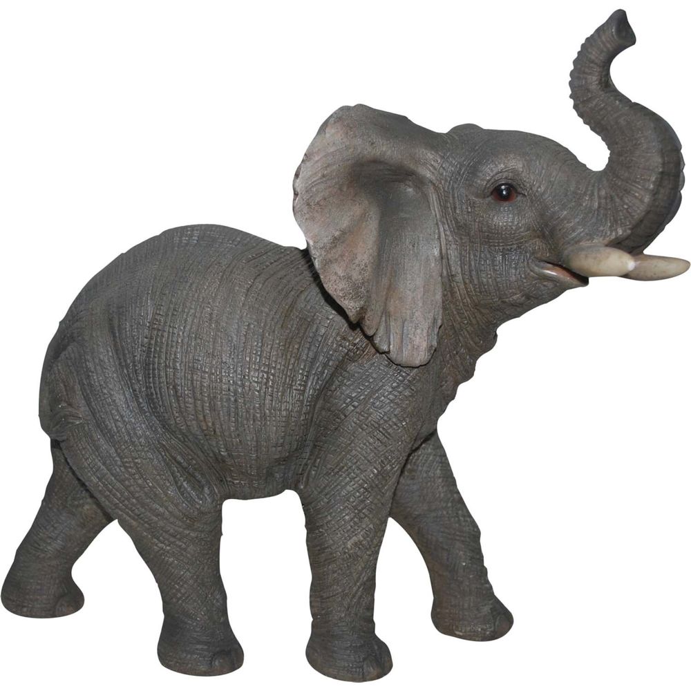 Vivid Arts - Elephant marchant en résine 30 cm - Petite déco d'exterieur