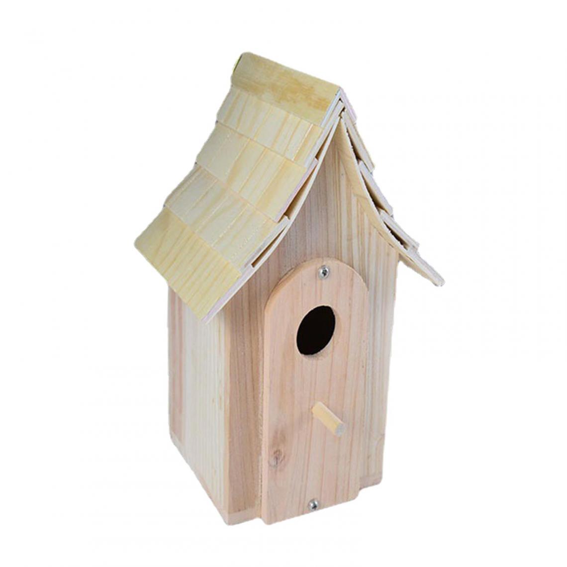 marque generique - Maison d'oiseau en bois Hanging Nest Home Garden Decor - Nichoir pour oiseaux du ciel