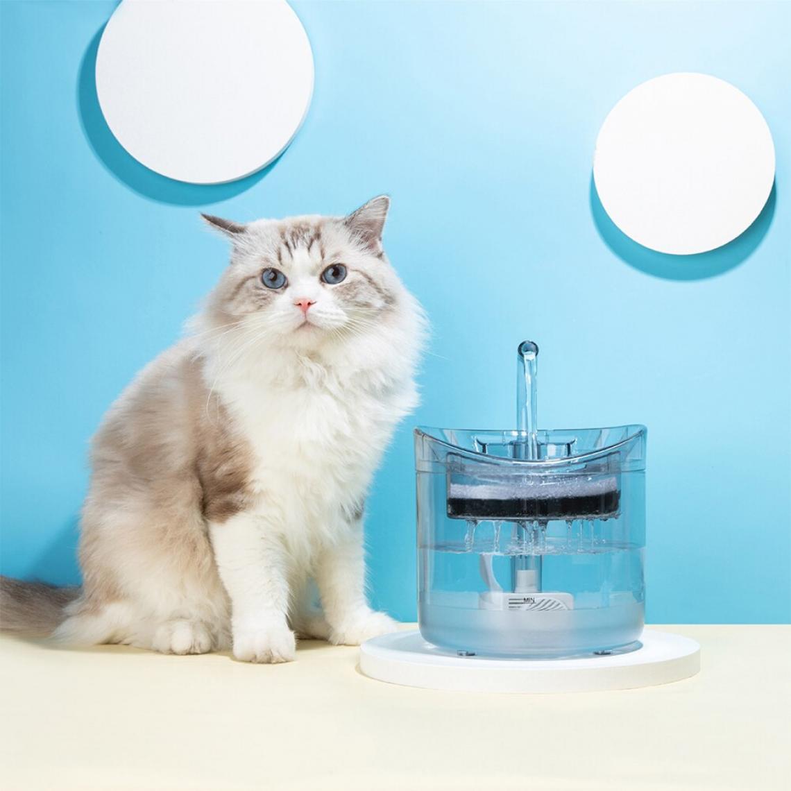 Universal - Fontaine à eau intelligente pour chat, fontaine à eau à circulation automatique et filtre, bol de boisson pour chien et chat, fournitures pour animaux de compagnie(Transparent) - Gamelle pour chat