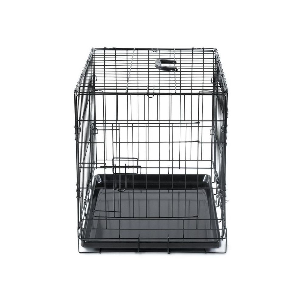 Icaverne - CAGE Cage métallique pliable Classic - 61 x 46 x 51 cm - Noir - Pour chien - Cage à oiseaux