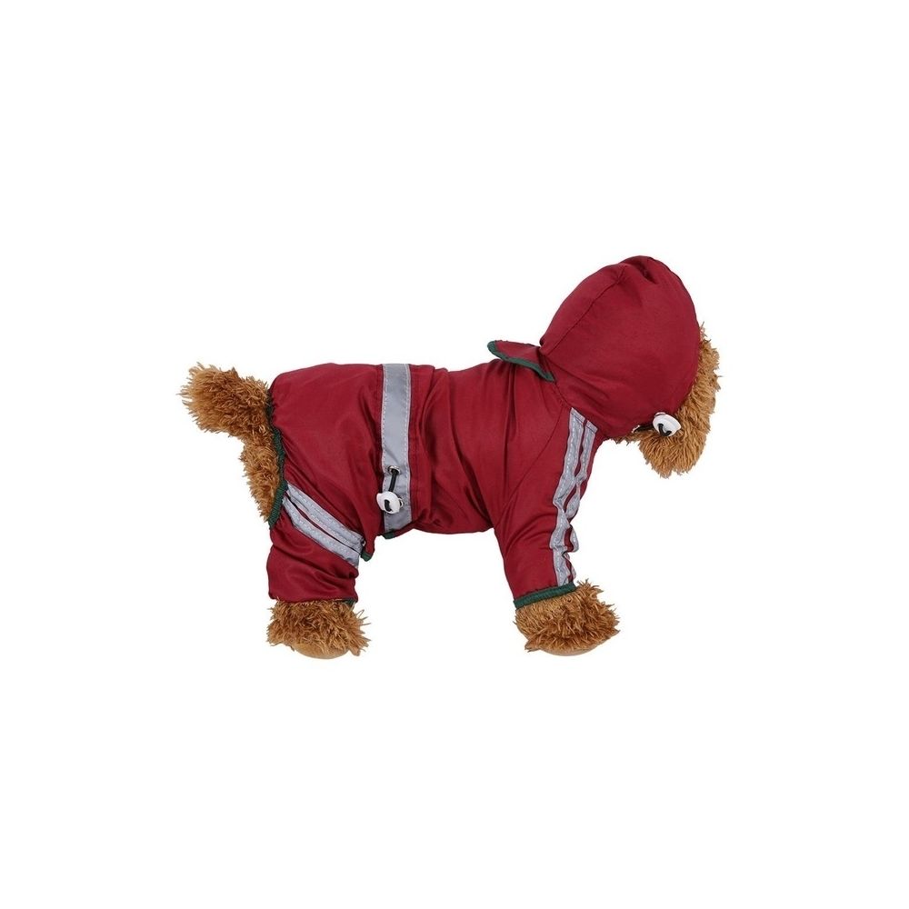 Wewoo - Veste Imperméable Vêtements De Mode Animal De Protection Imperméable Chiot Chien Cat Hoodie Imperméable, Taille: M (Rouge) - Vêtement pour chien