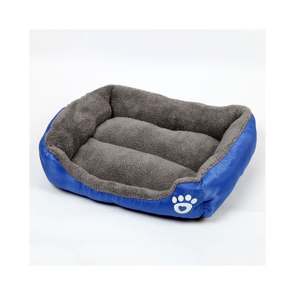 Wewoo - Panier pour chien Coussin Tapis en peluche pour Teddy Dog, couleur chaud, quatre saisons, pour chien, taille: XL, 80 × 60 × 16 cm (bleu foncé) - Corbeille pour chien