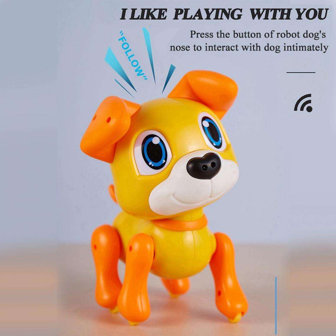 Justgreenbox - Jouet électronique pour chien robot avec lumières de détection de gestes et sons de chiot Lecture de musique intelligente, Bleu - Jouet pour chien