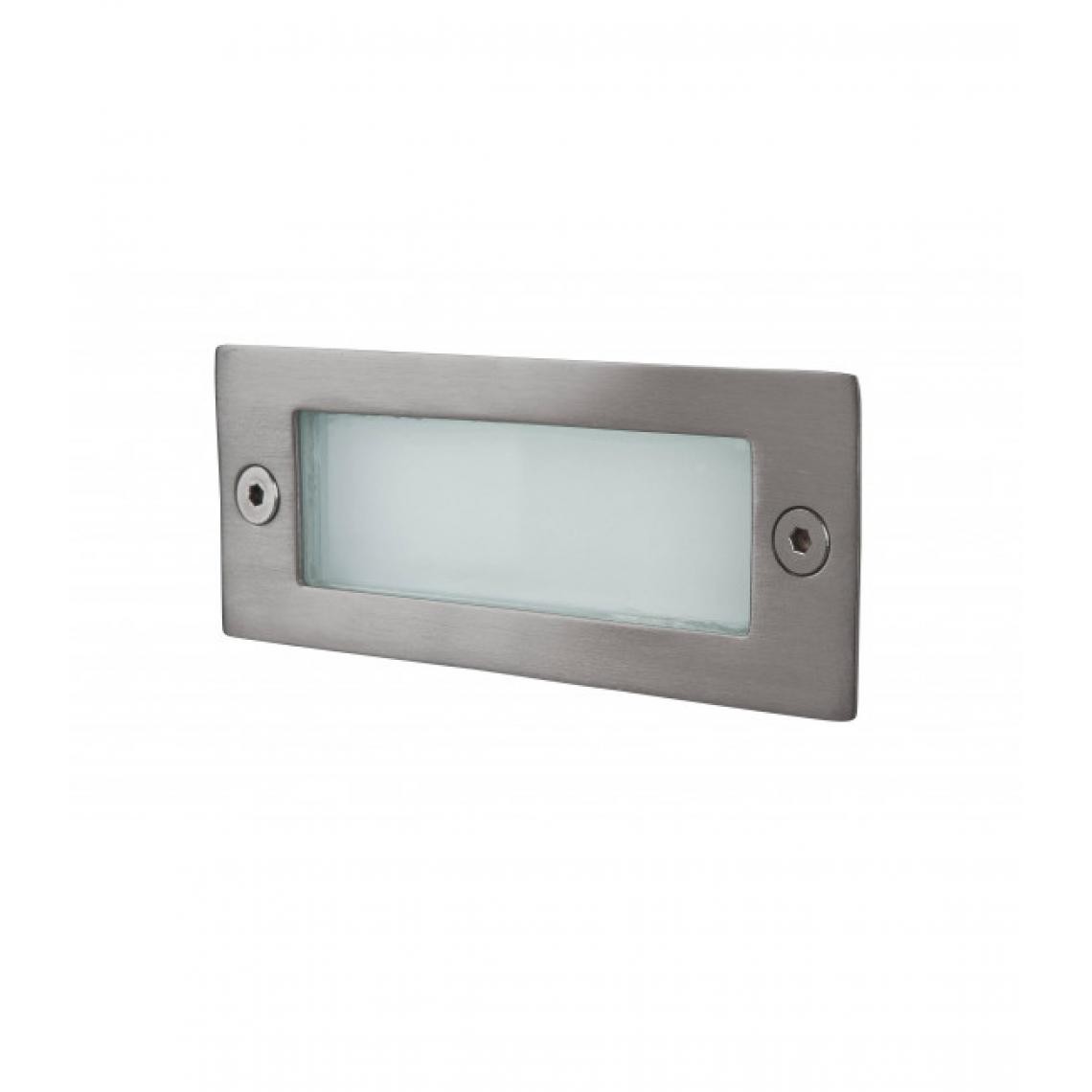 Firstlight - Applique LED Wall, rectangulaire, acier inoxydable - Applique, hublot