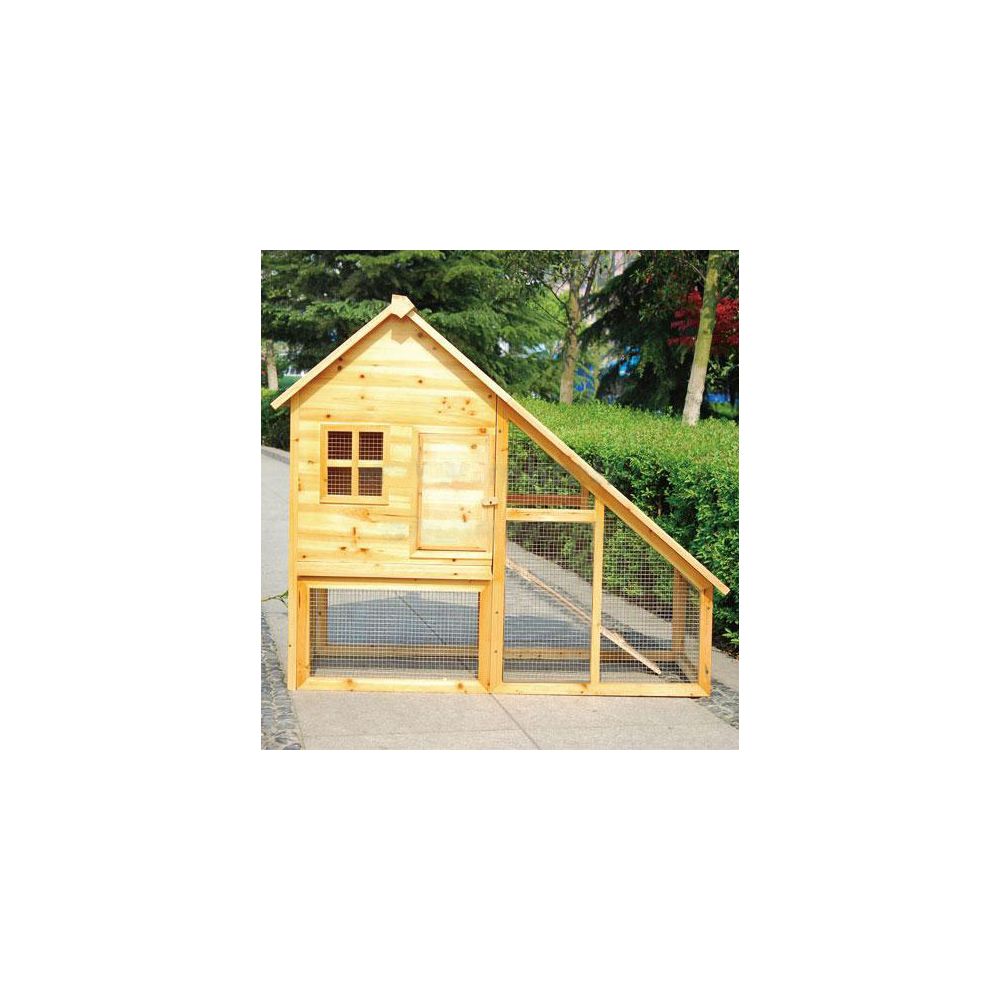 Bcelec - Cage pour Lapin, Clapier en bois avec porte et tiroir, 136 x 118 x 61cm - Clapier