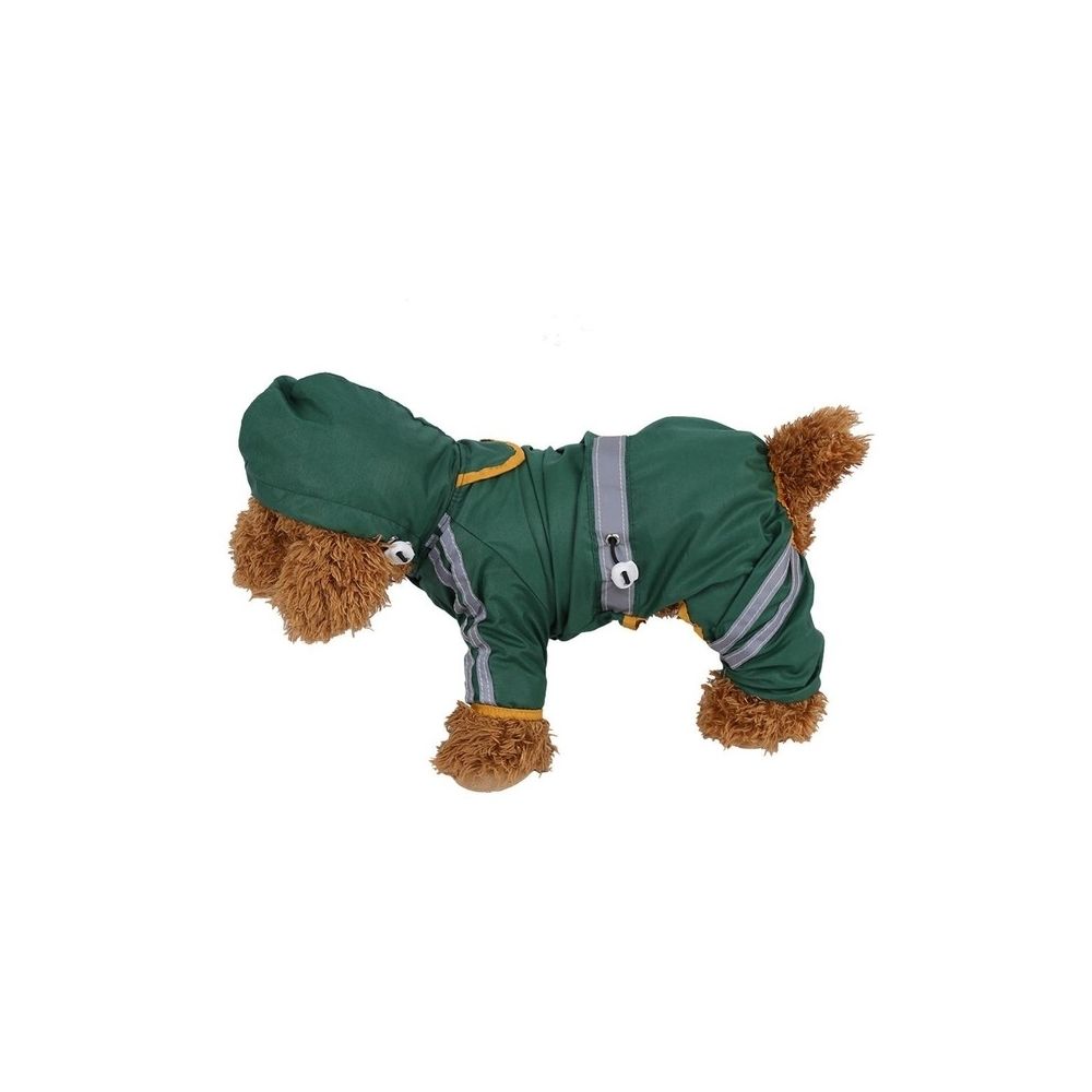 Wewoo - Veste imperméable vêtements mode animal de compagnie imperméable chiot chien capuche capuche manteau de chat, taille: XL (vert) - Vêtement pour chien