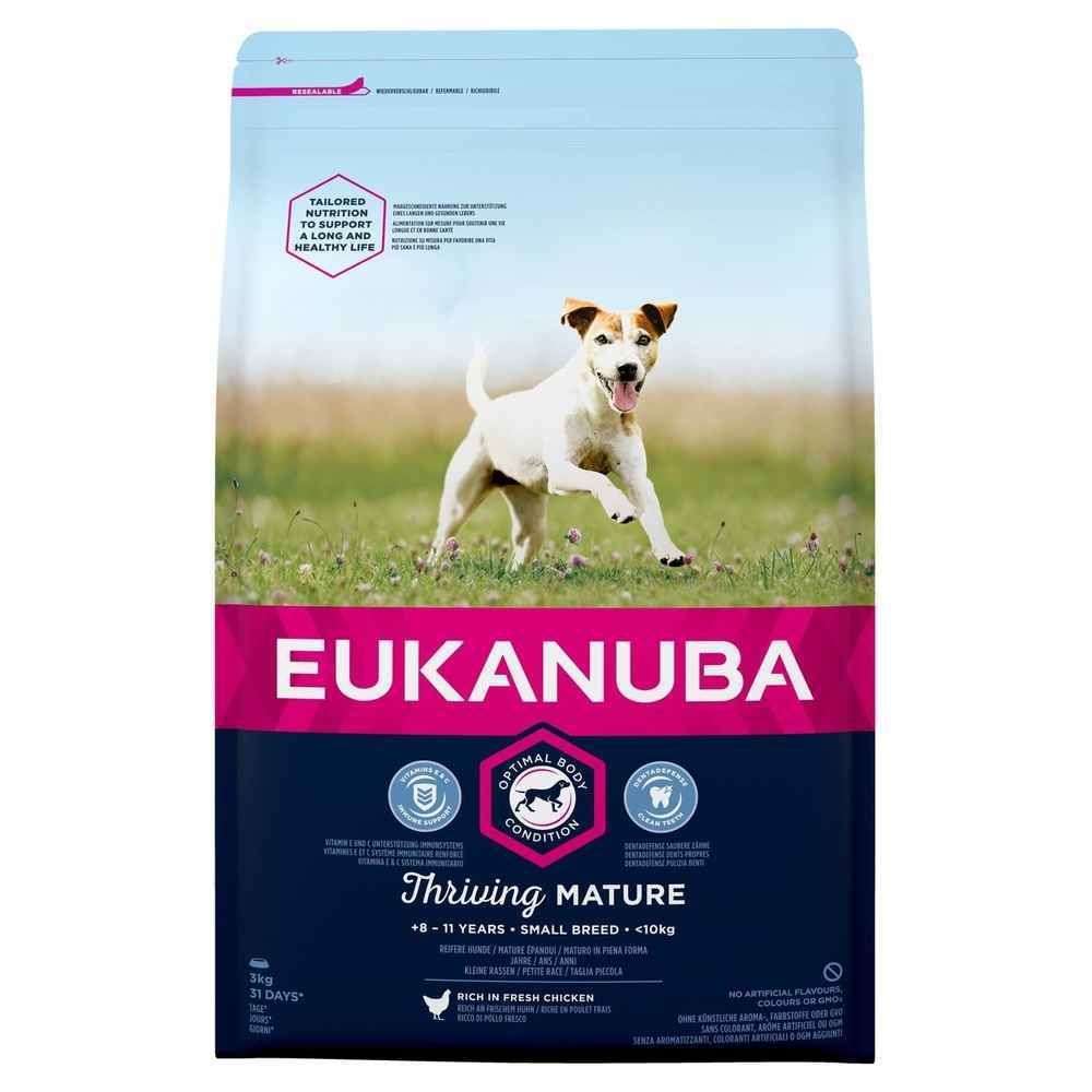 Eukanuba - Croquettes Mature 7+ au Poulet pour Chien Sénior de Petite Taille - Eukanuba - 3Kg - Croquettes pour chien