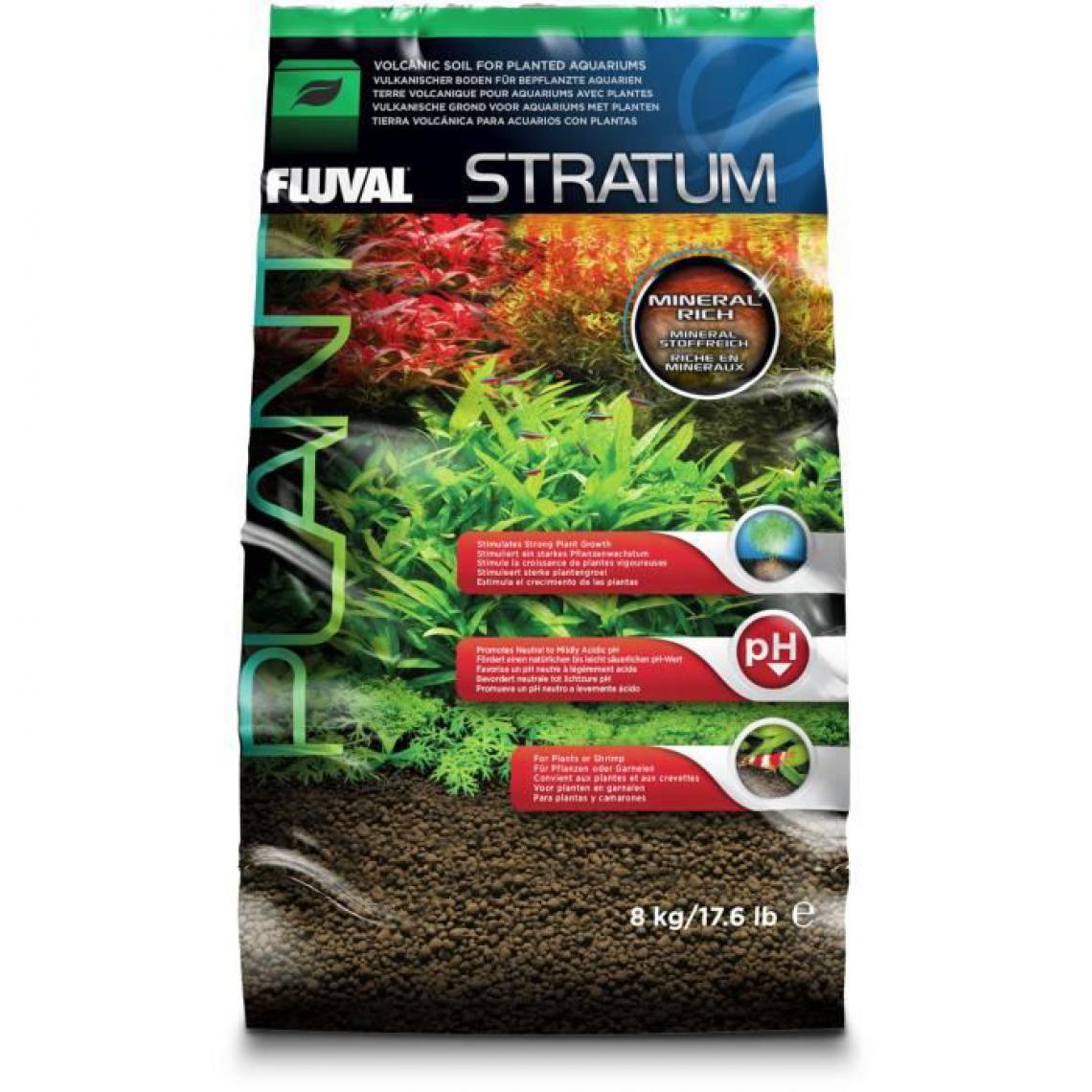 Fluval - Substrat StratumFL plantes/crevet.,8kg - Décoration aquarium