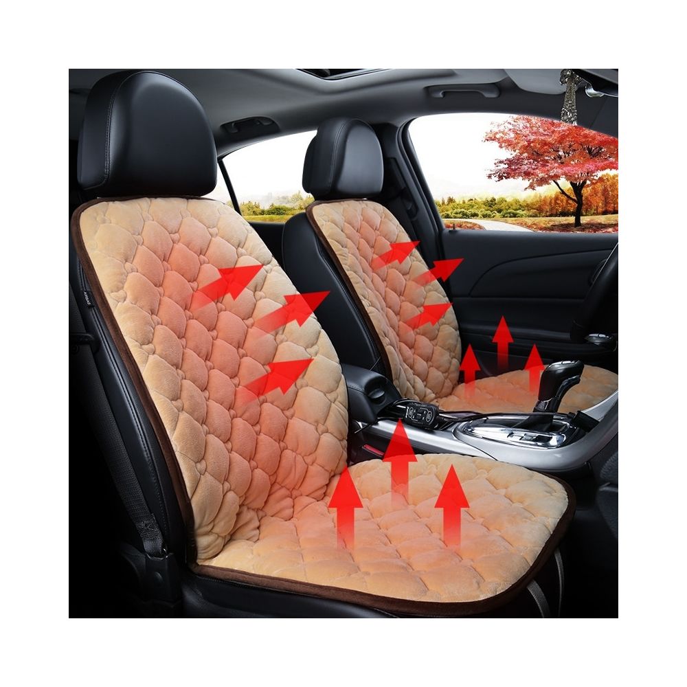 Wewoo - Couverture chauffante pour coussin chauffant siège d'auto 12V voiture chauffée en hiversiège double Beige - Equipement de transport pour chien