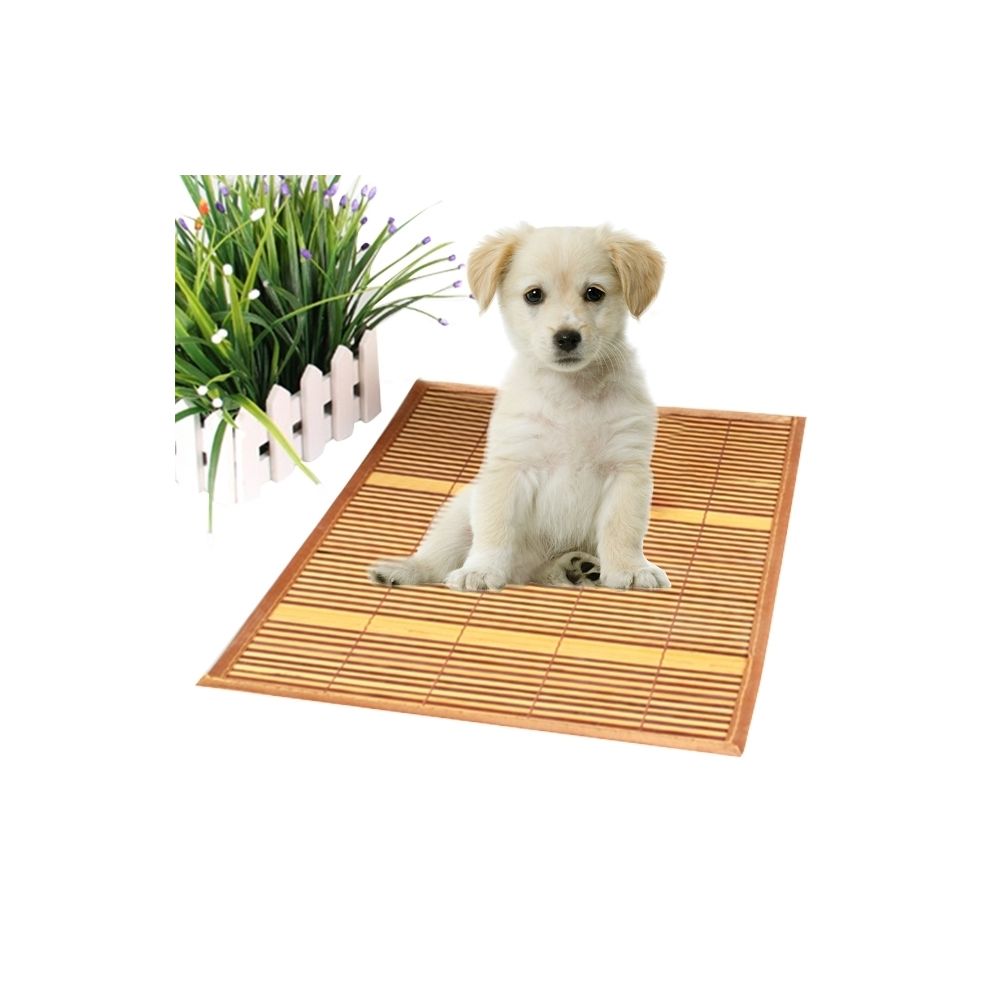 Wewoo - Sofa d'été de refroidissement d'animal familier protégeant le tapis de sommeil de bambou, taille: L 67 * 40cm - Corbeille pour chien
