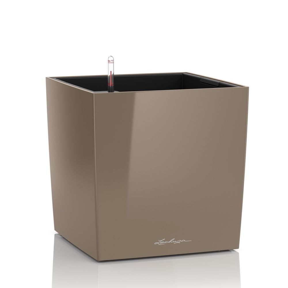 marque generique - Cube Premium 50 - Kit Complet, taupe brillant 50 cm - Poterie, bac à fleurs