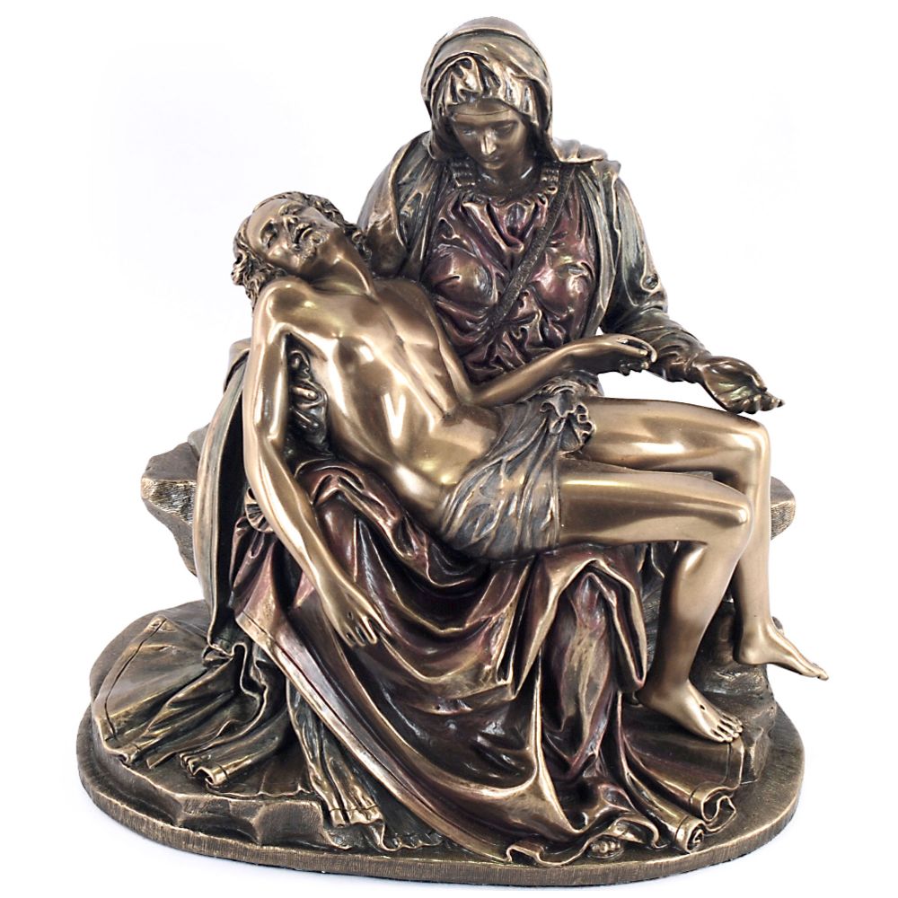 Signe - Statuette La Pietà de Michel-Ange 16 cm - Veronese Design - Petite déco d'exterieur