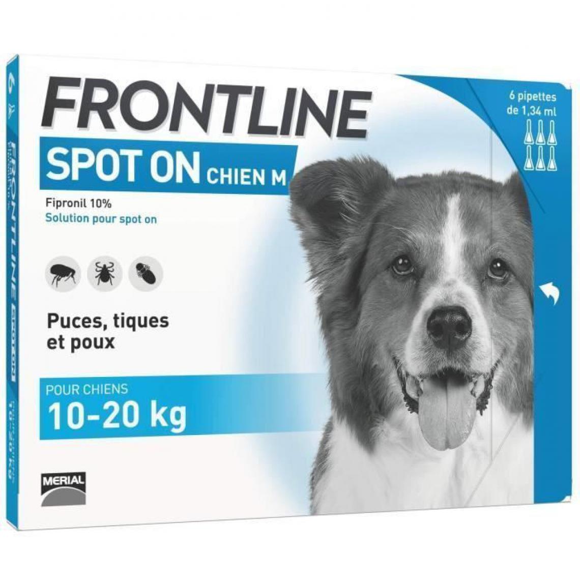 Frontline - FRONTLINE Spot On chien 10-20kg - 6 pipettes - Anti-parasitaire pour chien