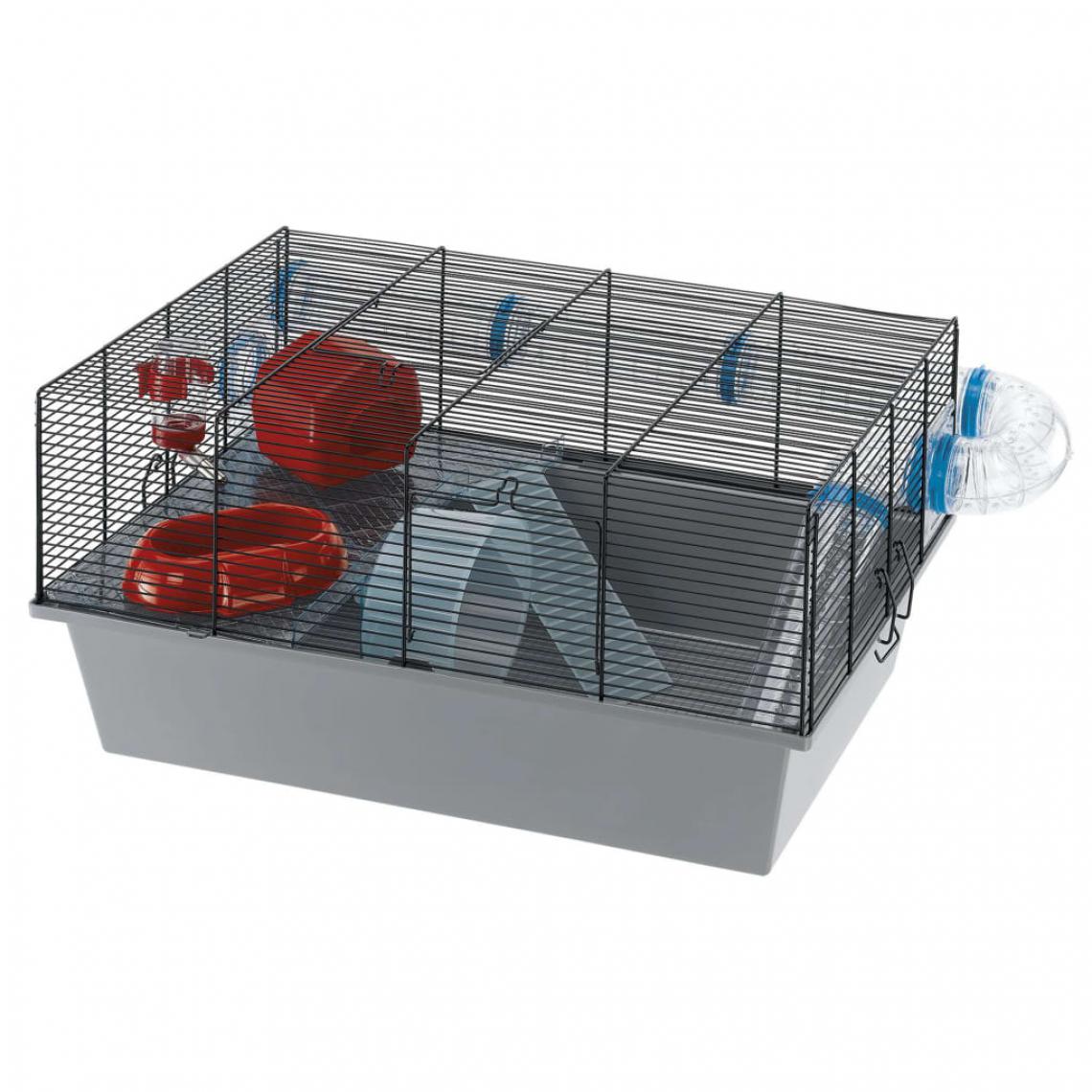 Ferplast - Ferplast Cage pour hamsters Milos Large 58x38x30,5 cm Gris - Cage pour rongeur