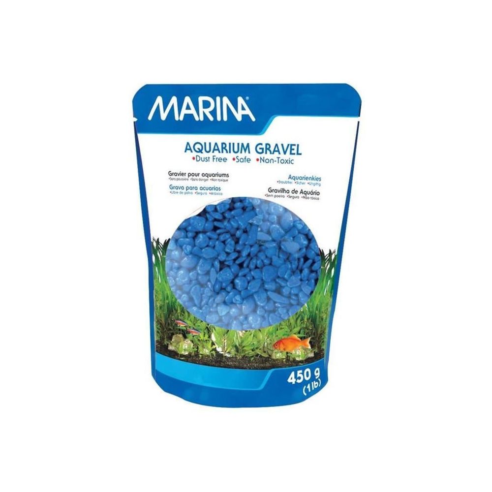 Marina - MARINA Gravier Deco bleu - 450 g - Pour aquarium - Décoration aquarium