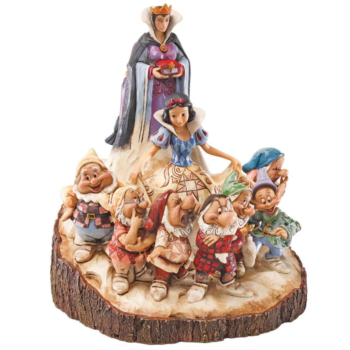Disney Montres - Figurine Blanche Neige Bois sculpté - Disney Traditions - Petite déco d'exterieur