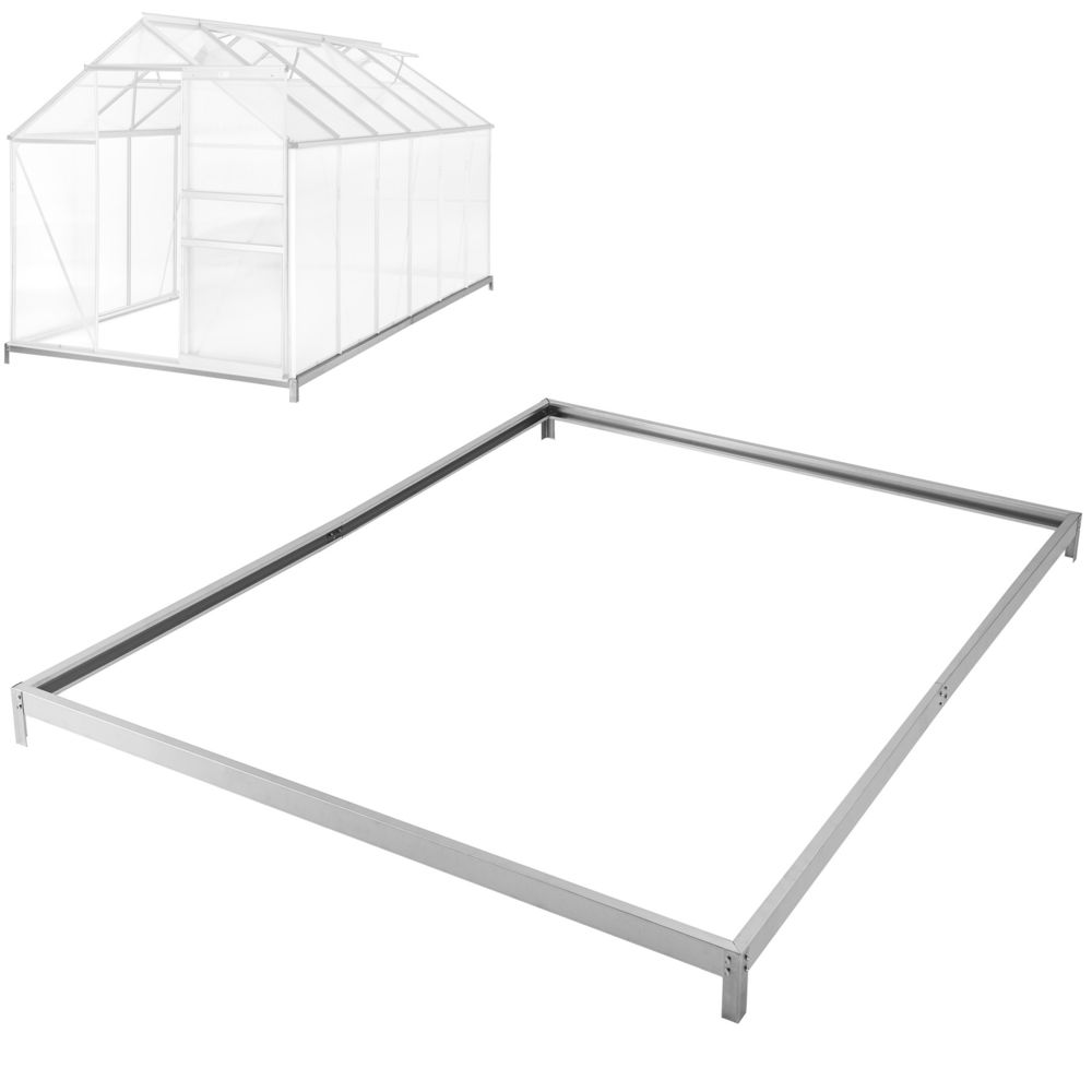 Tectake - Embase pour serre de jardin - 375 x 190 x 12 cm - Serres en verre