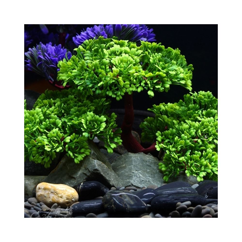 Wewoo - Décoration aquarium Artificielle Arbre Plant Figurines D'herbe Miniatures Fish Tank Paysage, Taille: 24,0 x 17,0 cm - Décoration aquarium