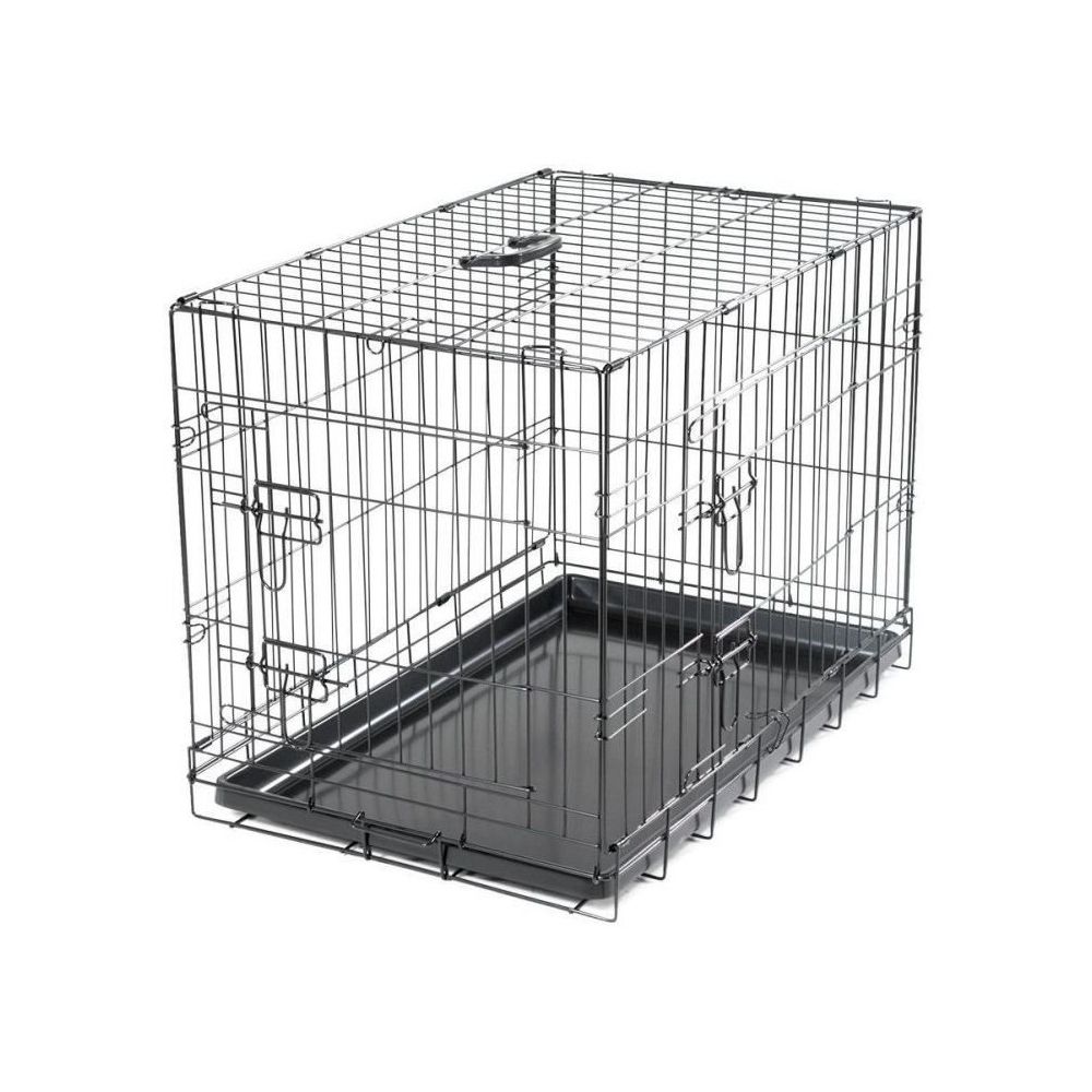 Vadigran - VADIGRAN Cage métallique pliable Classic - 76 x 48 x 55 cm - Noir - Pour chien - Cage pour rongeur