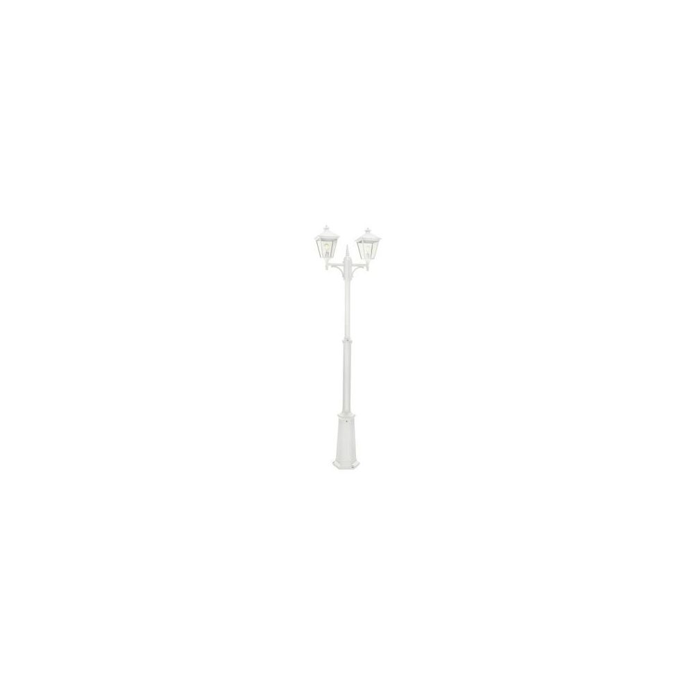 Boutica-Design - Lampadaire exterieur Blanc LONDON 2x70W Max 275cm - Lampadaire