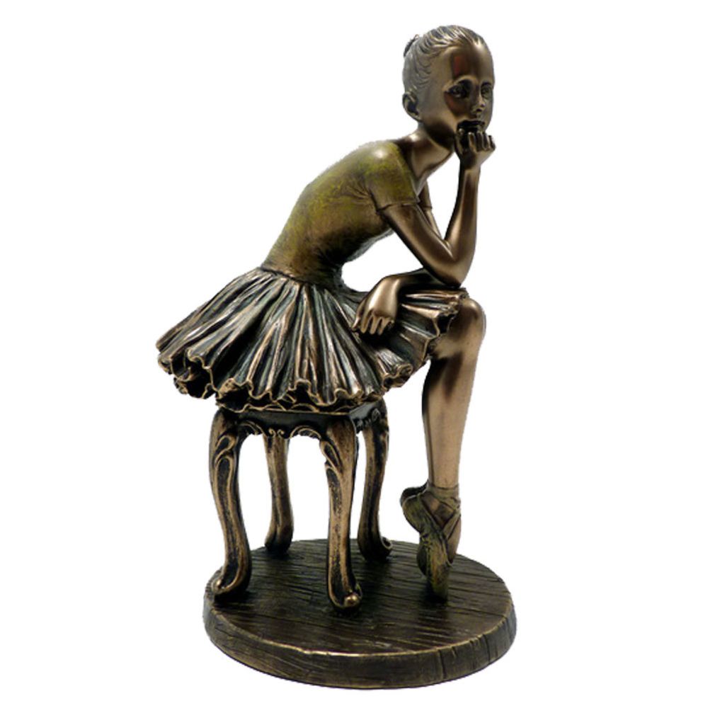 Parastone - Statuette Danseuse de collection aspect bronze 19 cm - Petite déco d'exterieur