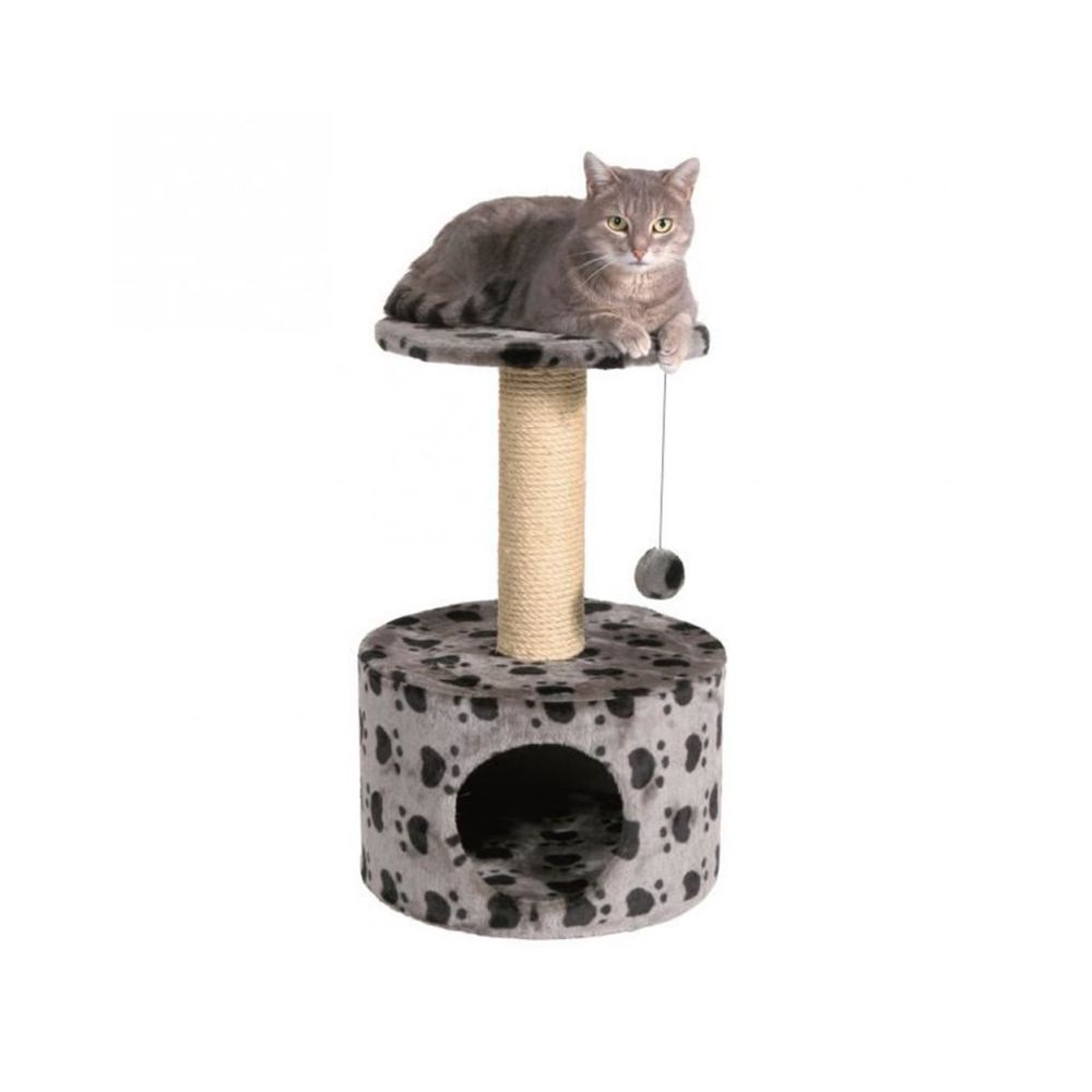 Awox - TRIXIE Toledo Arbre a chat Hauteur 61 cm gris peluche et sisal naturel - Arbre à chat