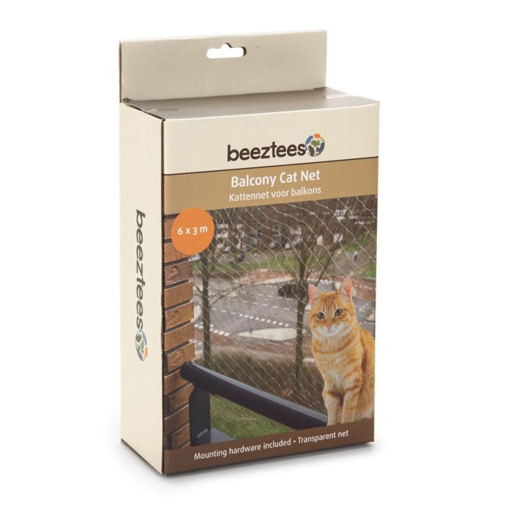 Beeztees - Beeztees Filet de balcon pour chats Transparent 6 x 3 m 410483 - Arbre à chat