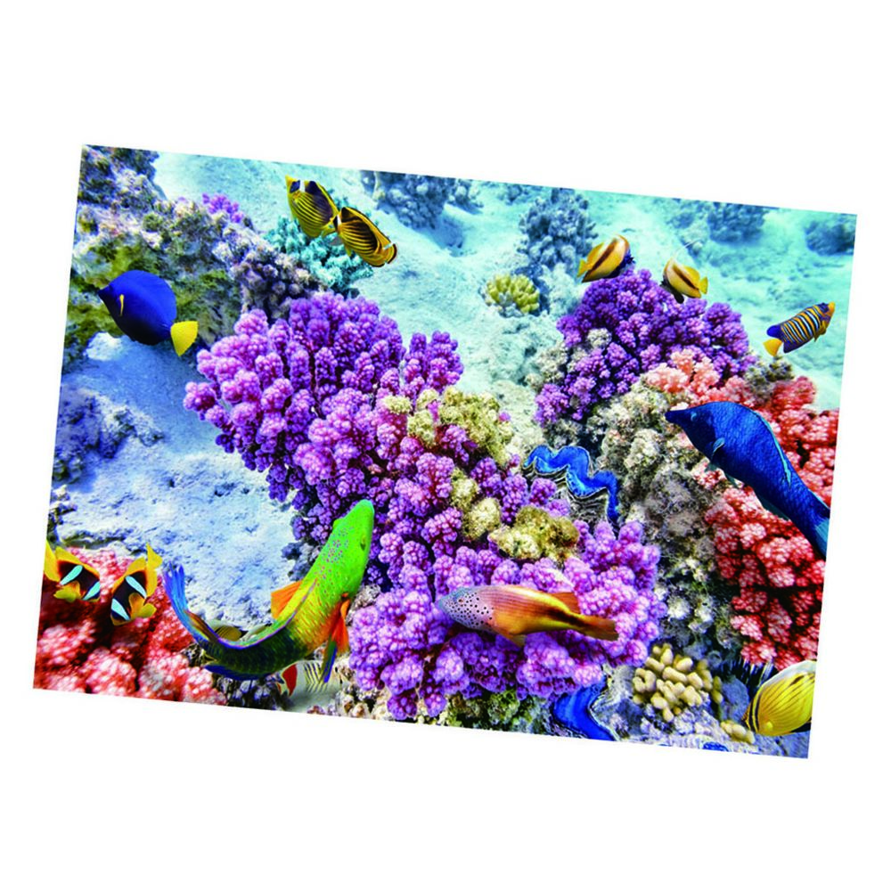 marque generique - Aquarium Fish Tank Paysage Autocollant Fish Tank Décor de mur Image 122x46cm - Décoration aquarium