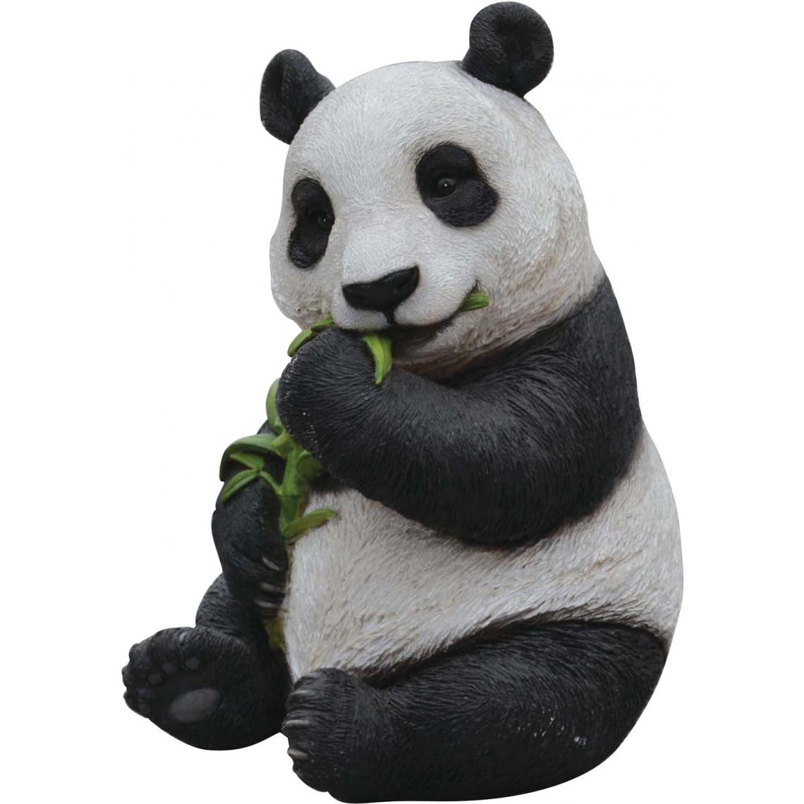 Vivid Arts - Panda mangeant de l'eucalyptus en résine - Petite déco d'exterieur