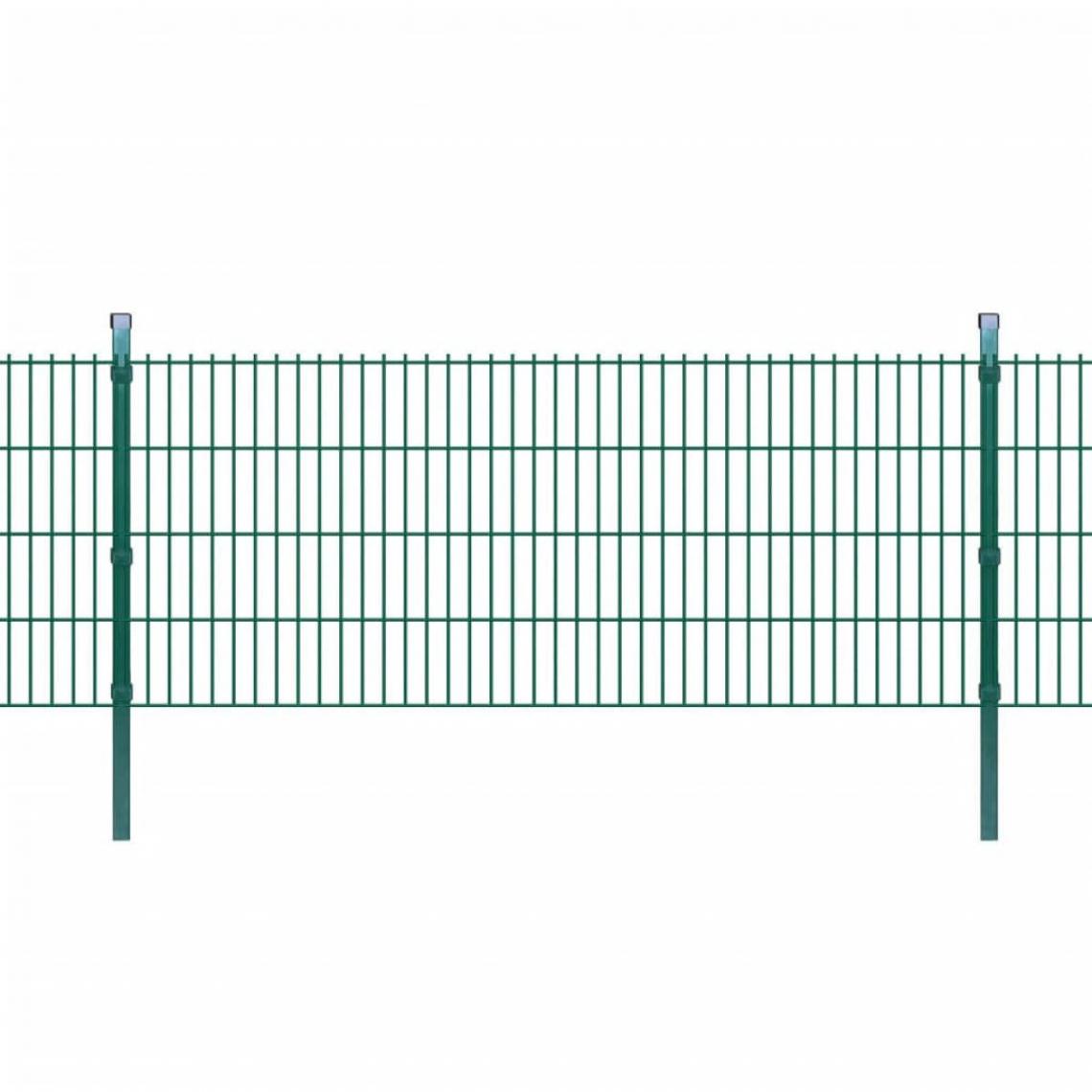 Vidaxl - vidaXL Panneaux et poteaux de clôture 2D pour jardin 2008x830 mm 6 ma - Panneaux et treillis