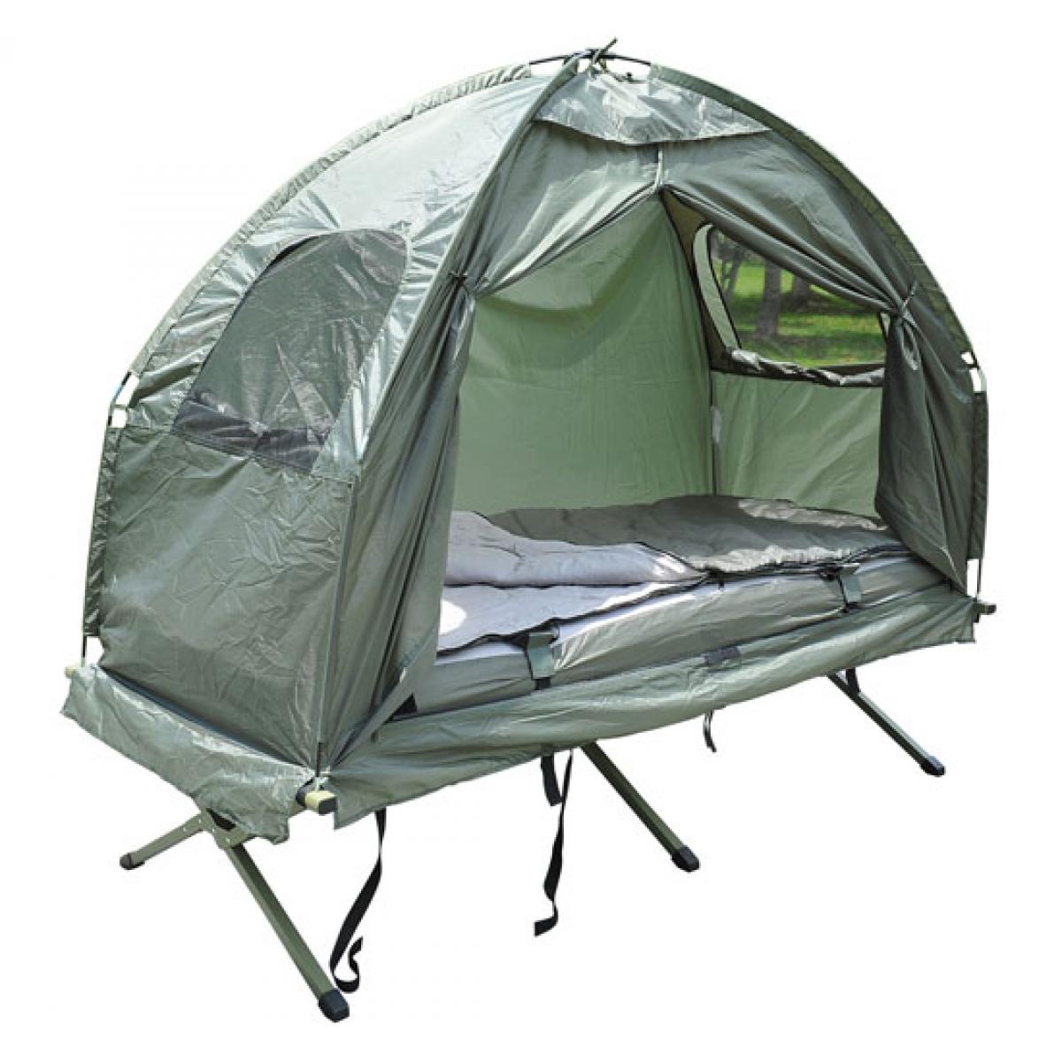 Bcelec - Lit de camp avec tente, sac de couchage et matelas gonflable - Pergolas et Tonnelles