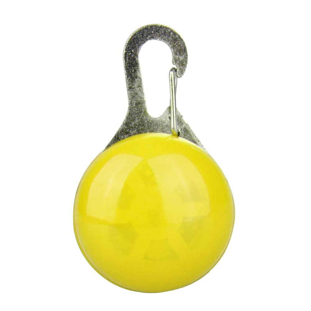 marque generique - animal de compagnie chien chat sécurité led clip boucle nuit lumière décor ampoule collier jaune - Collier pour chien