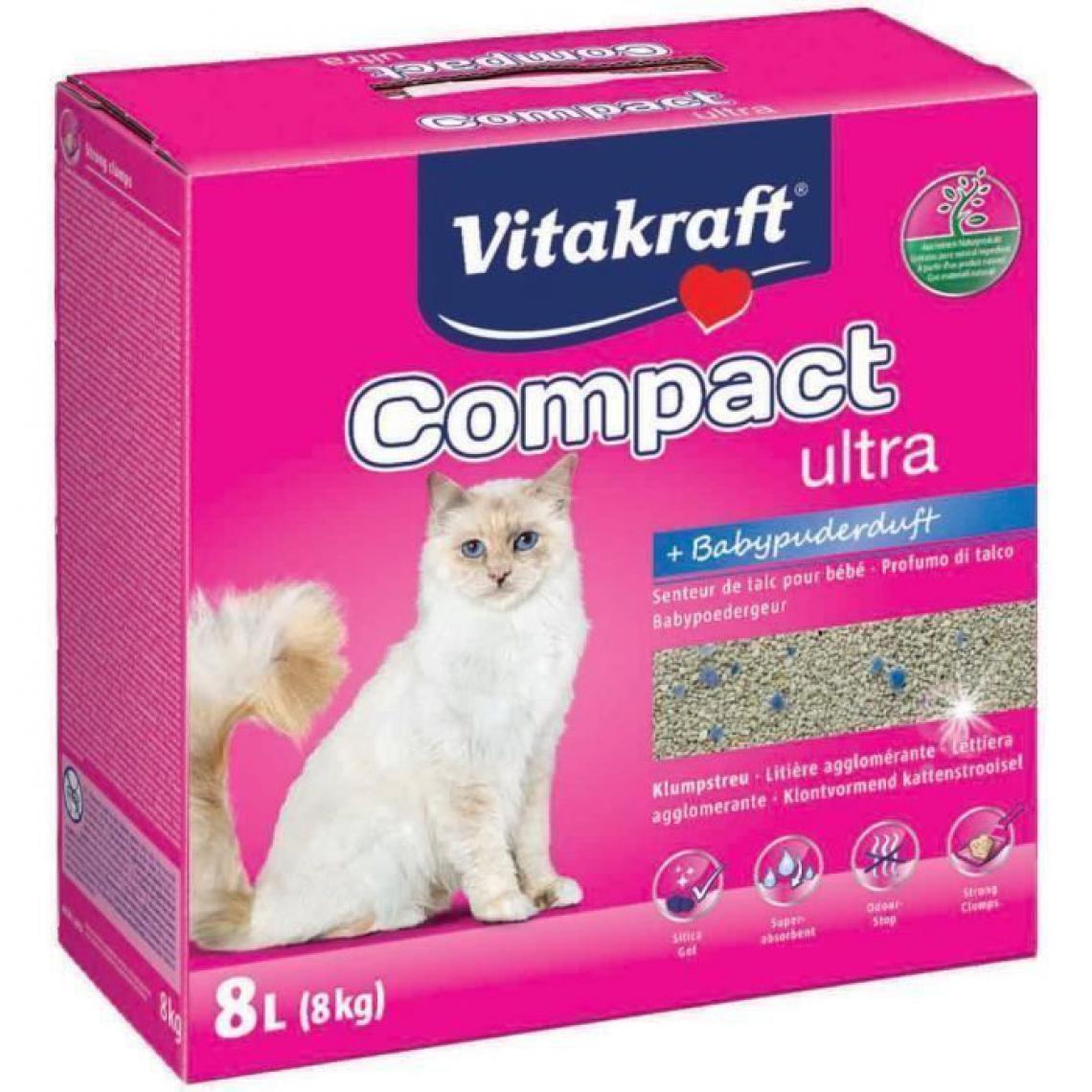Vitakraft - VITAKRAFT Litiere Compact Ultra Plus - 8 L - Pour chat - Litière pour chat