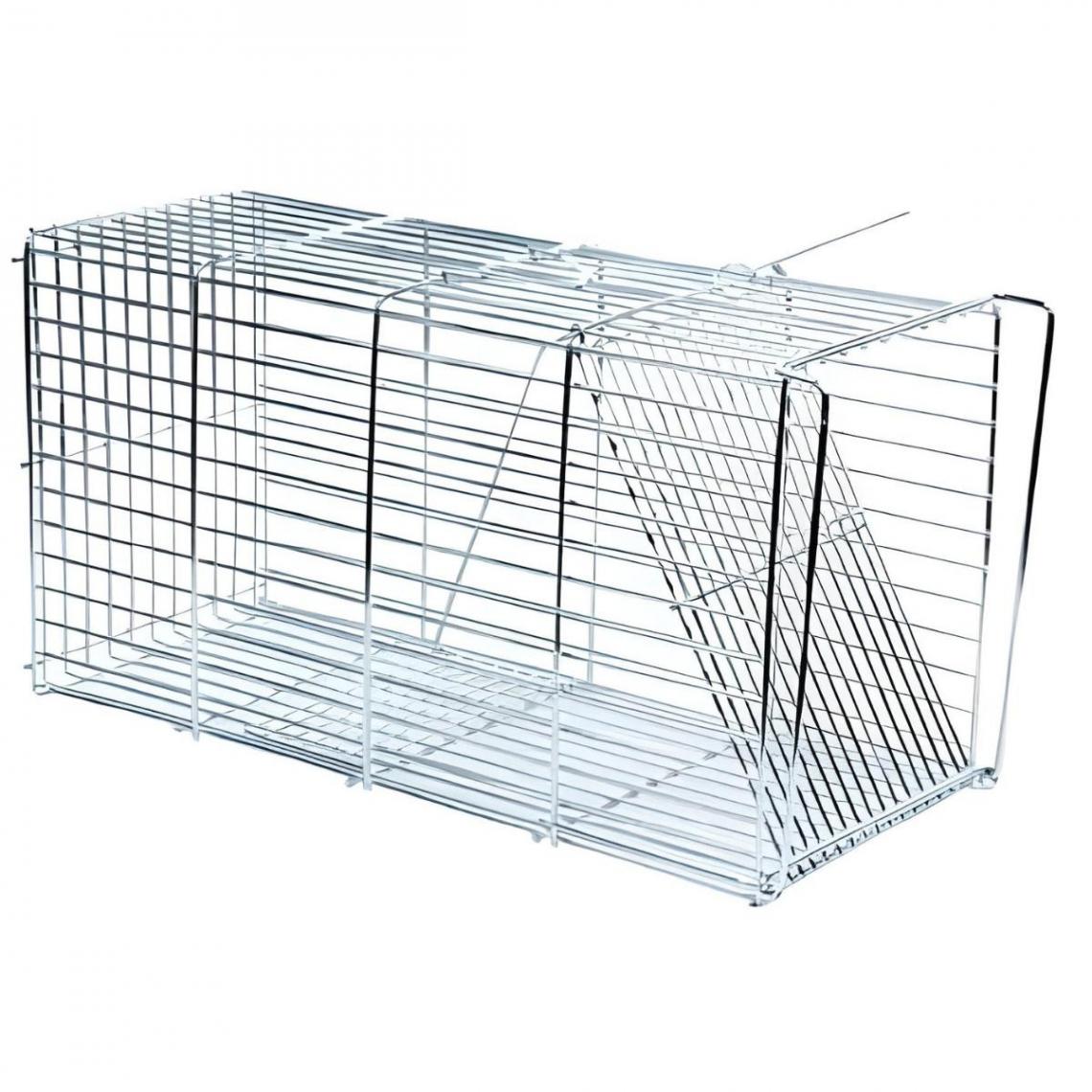 Visiodirect - Piège pour lapins en Zinc coloris Gris - 46 x 26 x 23 cm - Cage pour rongeur