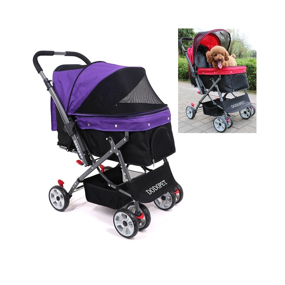 Wewoo - DODOPET Chariot pour animaux de compagnie chats et chatsantichocportable et portable violet - Jouet pour chien