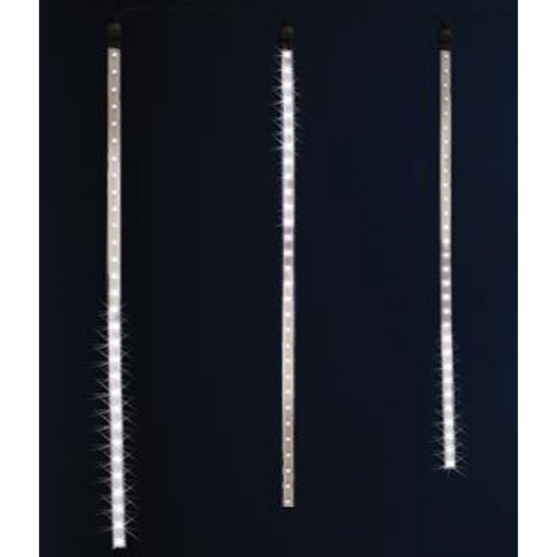 Pegane - Rideau lumineux extérieur 7 tubes 210 LED Blanc, H 70 x L 210 cm - Lampadaire