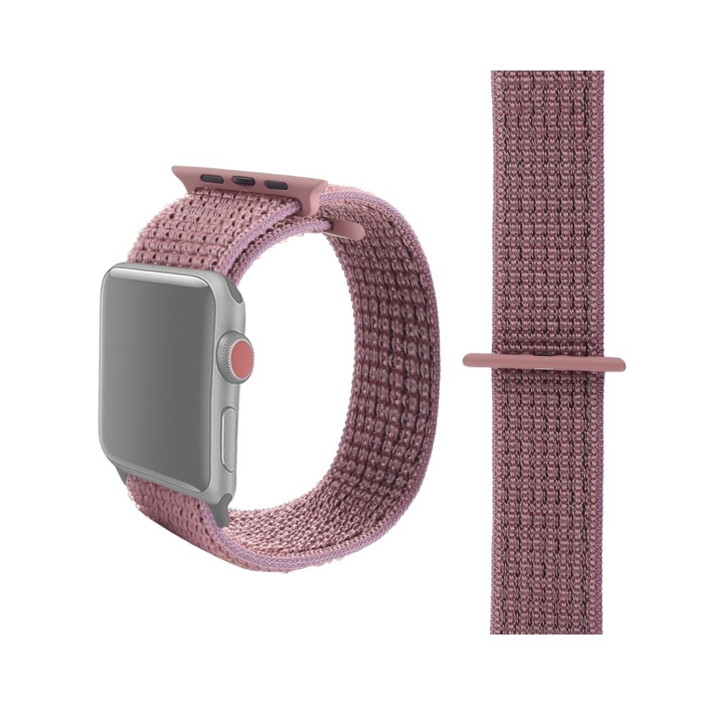 Wewoo - Bracelet de montre en nylon Simple Fashion pour Apple Watch Séries 4 & 3 & 2 & 1 38mm & 40mm, avec Magic Stick (Violet) - Accessoires Apple Watch
