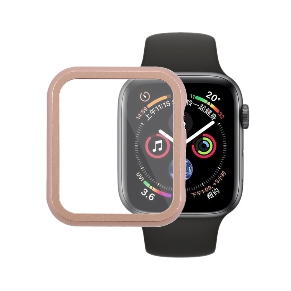 Wewoo - Boitier Étui de protection en métal pour cadre avant pour Apple Watch série 4 44 mm (rose) - Accessoires Apple Watch