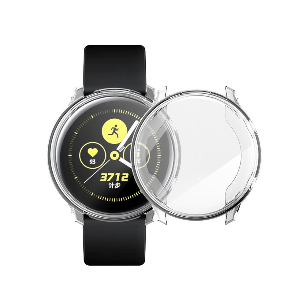 Wewoo - Boîtier de montre Pour Samsung Active Watch - Housse de protection en TPU à couverture totale Transparent - Accessoires montres connectées