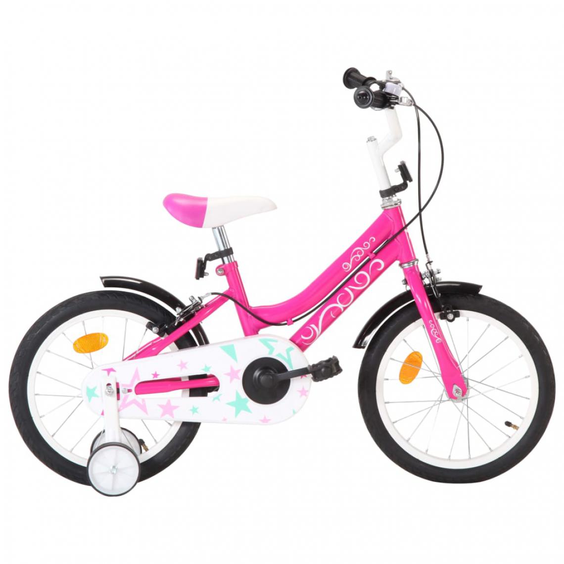 Vidaxl - vidaXL Vélo pour enfants 16 pouces Noir et rose - Vélo électrique