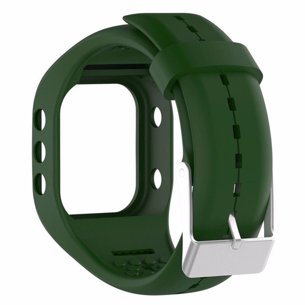 Wewoo - Bracelet pour montre connectée en silicone Smart Watch POLAR A300 vert armée - Bracelet connecté