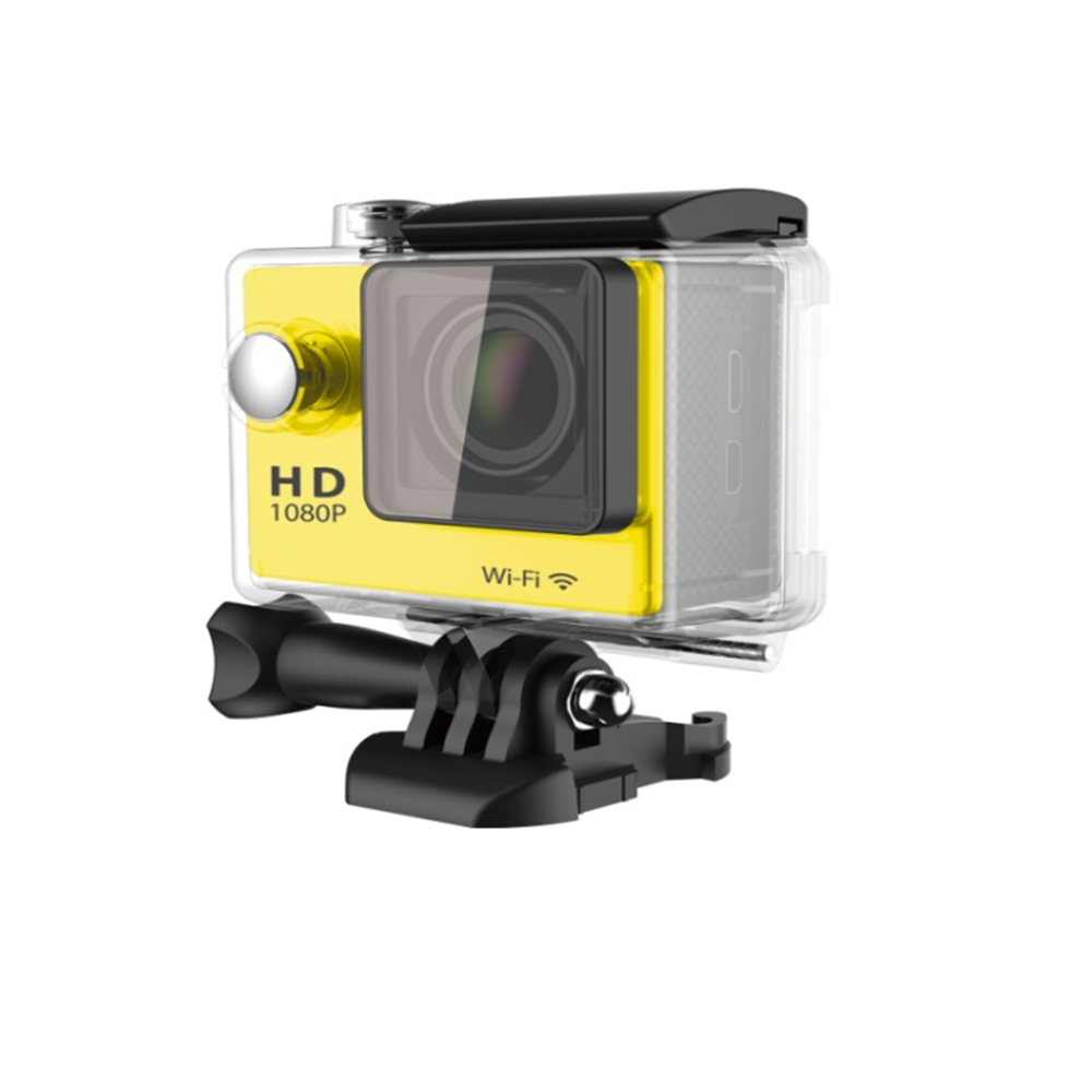 Zhisheng Electronics - Caméra Waterproof pour Sports Extrêmes Ultra HD 4K (Jaune) - Caméras Sportives