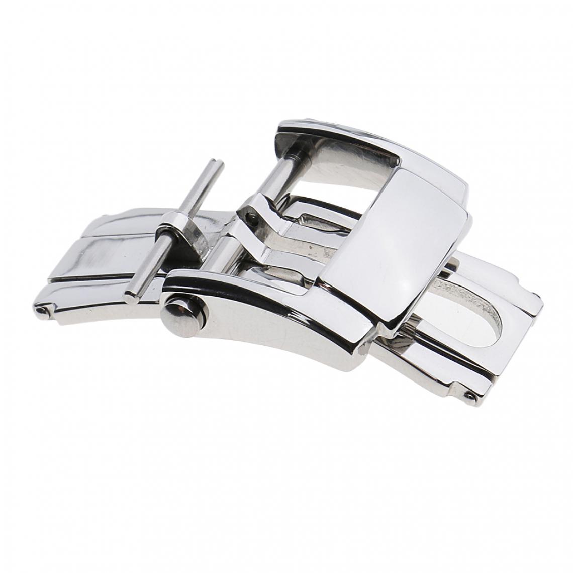 marque generique - Fermoir Papillon Plier en Acier Inoxydable pour Bracelet de Montre - Argent 18mm - Accessoires montres connectées